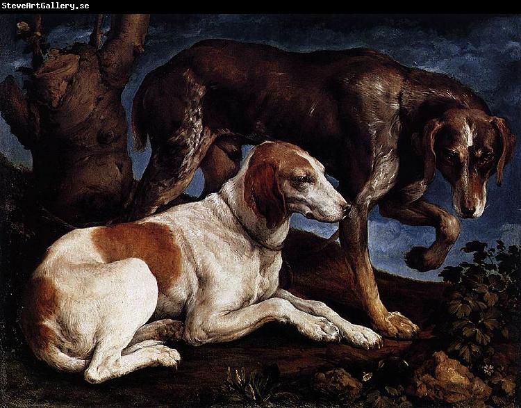 Follower of Jacopo da Ponte Two Hounds